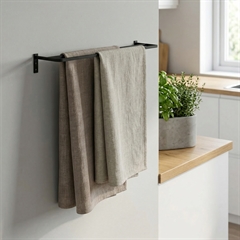 Como viskestykkeholder - 40 cm, Sort - DOUBLE